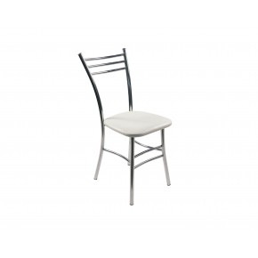 Стул ВВР Трио белый/хром, экокожа